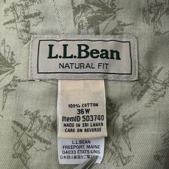 L.L Bean Shorts Men's 36 100% Cotton Cargo Outdoor Active Lifestyle 10" Inseam - Picture 4 of 7